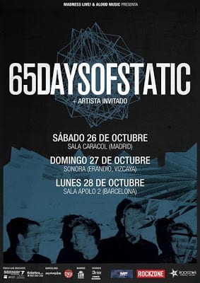65DAYSOFSTATIC – En Madrid, Erandio y Barcelona el próximo Octubre
