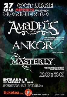 Amadeüs – El 27 de Octubre da inicio su gira de presentación de Black Jack: Barcelona, Madrid y Valencia.