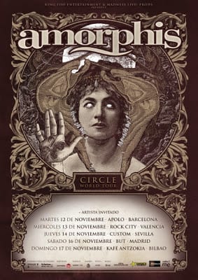 Recordatorio: Mañana empieza la gira española de AMORPHIS con un total de cinco conciertos
