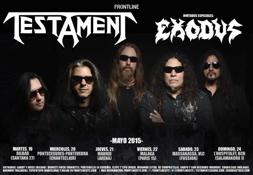 TESTAMENT + EXODUS – Barcelona. Salamandra, 24/05/2015: crónica