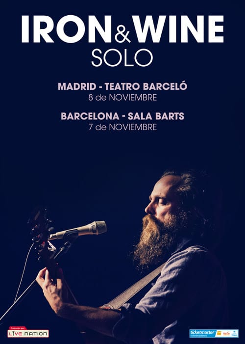 IRON & WINE (SOLO) en Barcelona y Madrid en Noviembre