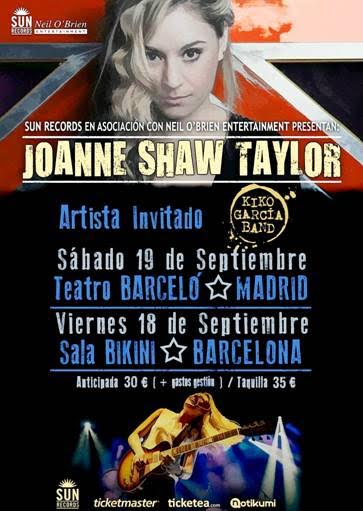 Joanne Shaw Taylor este mes de gira por España