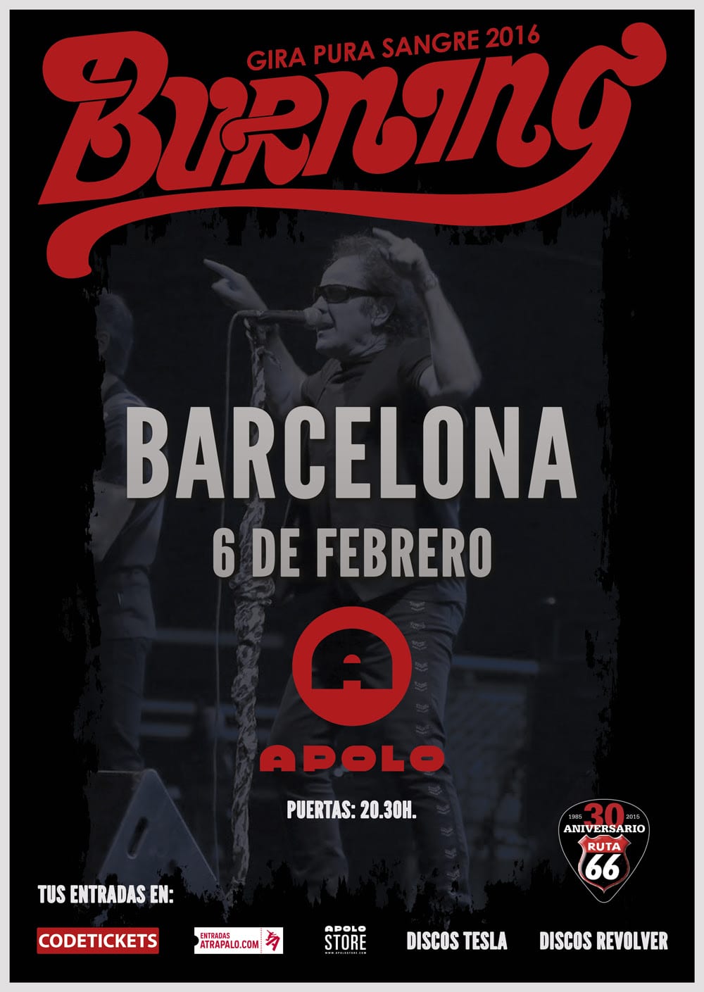 BURNING regresan a Barcelona en febrero de 2016