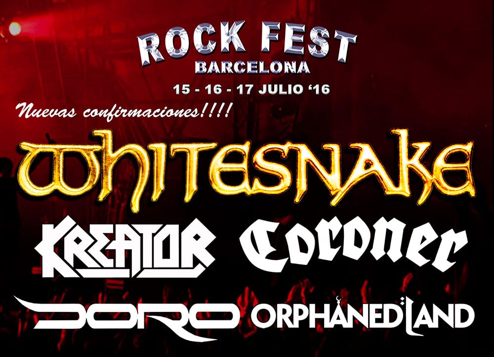 Nueva tanda de confirmaciones para el ROCK FEST BARCELONA 2016
