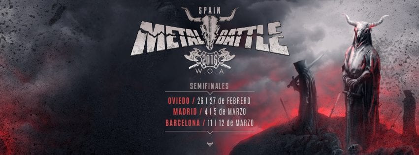 Reparto de Bandas, fechas y Salas para las Semifinales de Metal Battle Spain 2016