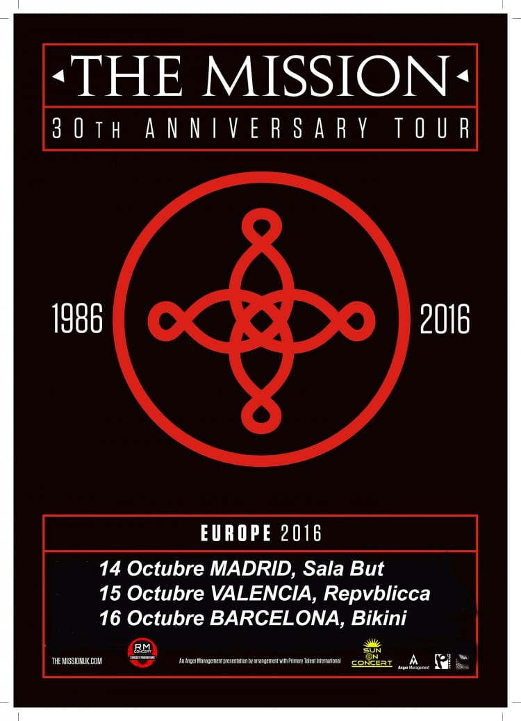 THE MISSION de gira por España en octubre