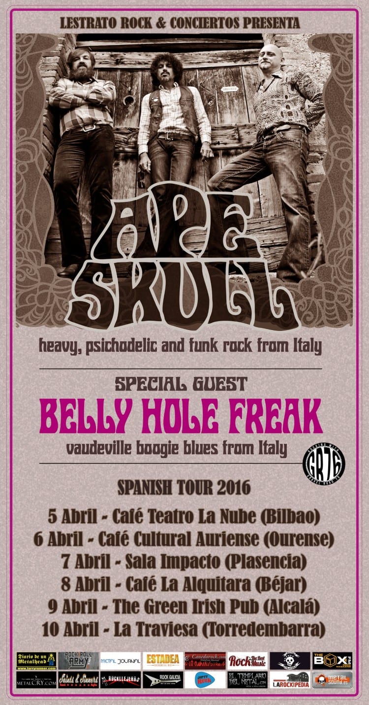 El vintage rock y delta blues de los italianos Ape Skull y Belly Hole Freak en España en abril