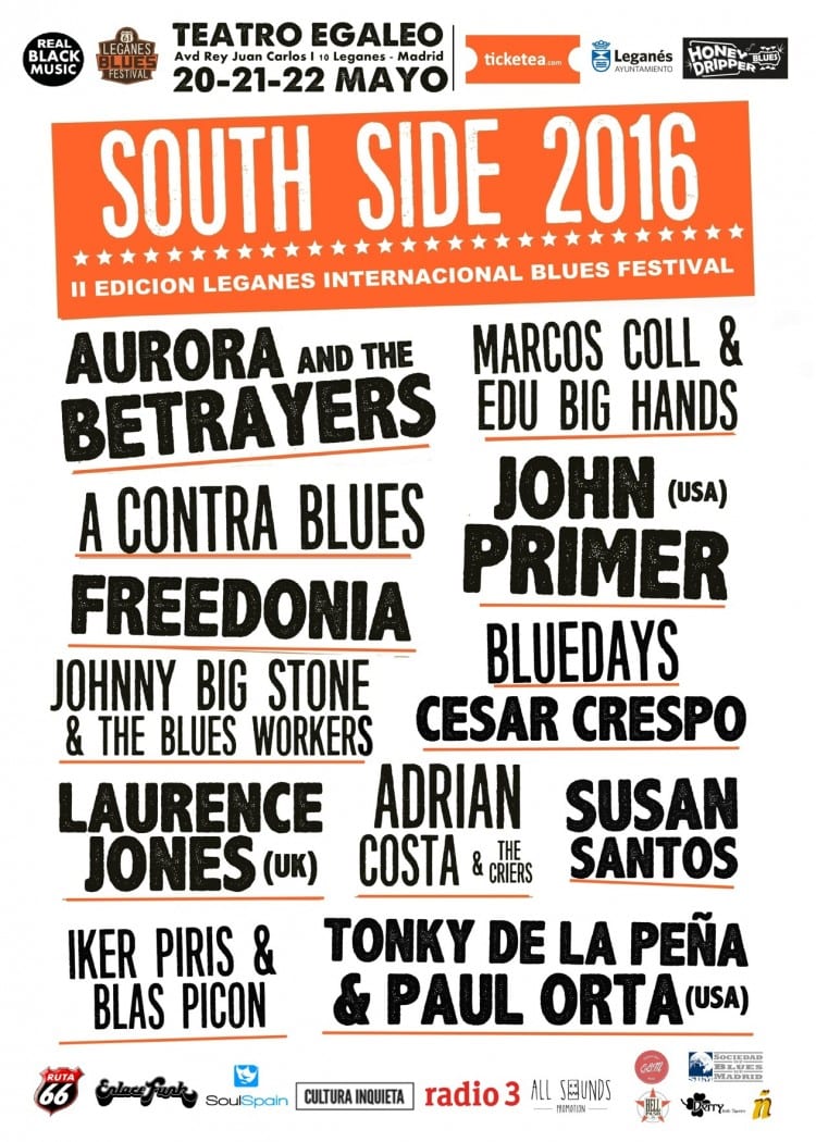 Horarios del  Leganés Internacional Blues Festival South Side 2016
