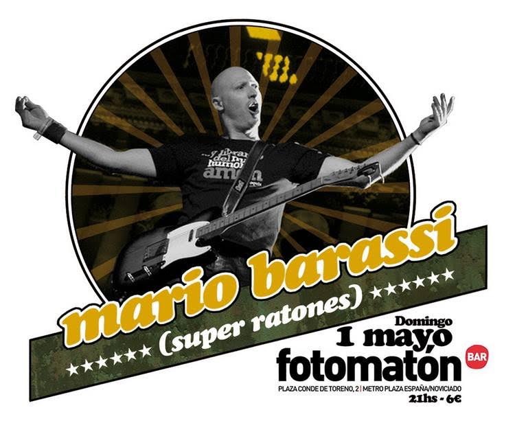 Mario Barassi (Super Ratones) “Vuelta a Madrid” Gira acústica de canciones