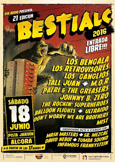 Cartel y presentación de bandas del Festival BestiAlc 2016