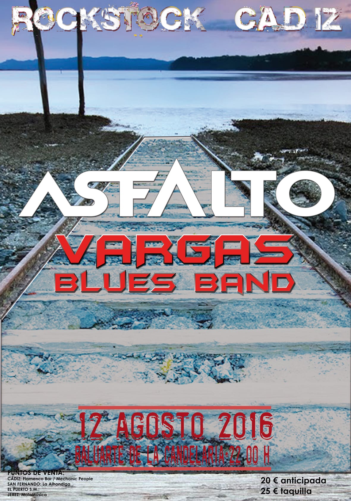 ASFALTO + VARGAS BLUES BAND en agosto en el ROCKSTOCK CÁDIZ