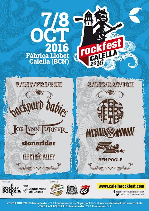 Calella se inunda de rock con el Calella Rockfest 2016.