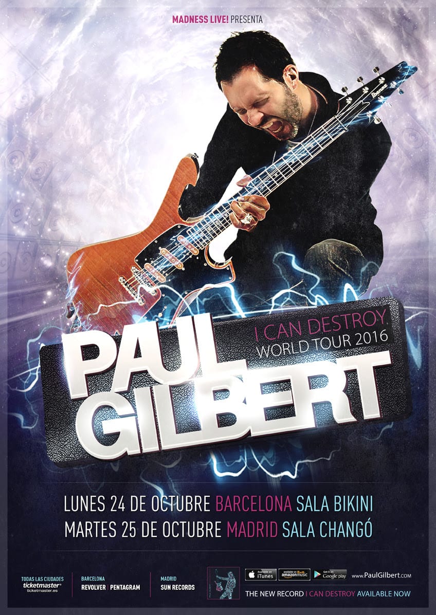 Inminente gira española de PAUL GILBERT
