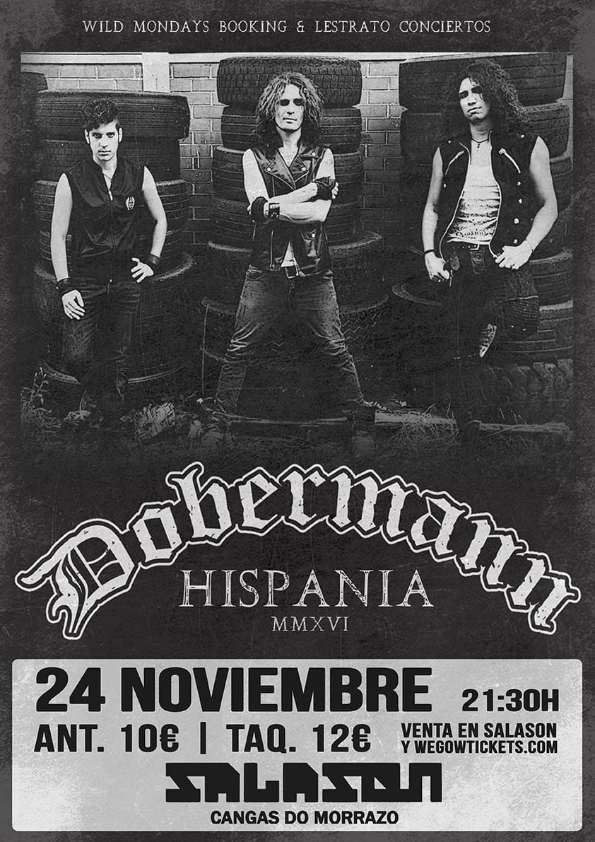 Salason y Lestrato celebrarán su aniversario al ritmo del hard rock de los italianos Dobermann