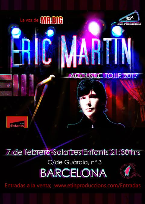 ERIC MARTIN ACOUSTIC TOUR SPAIN en Febrero