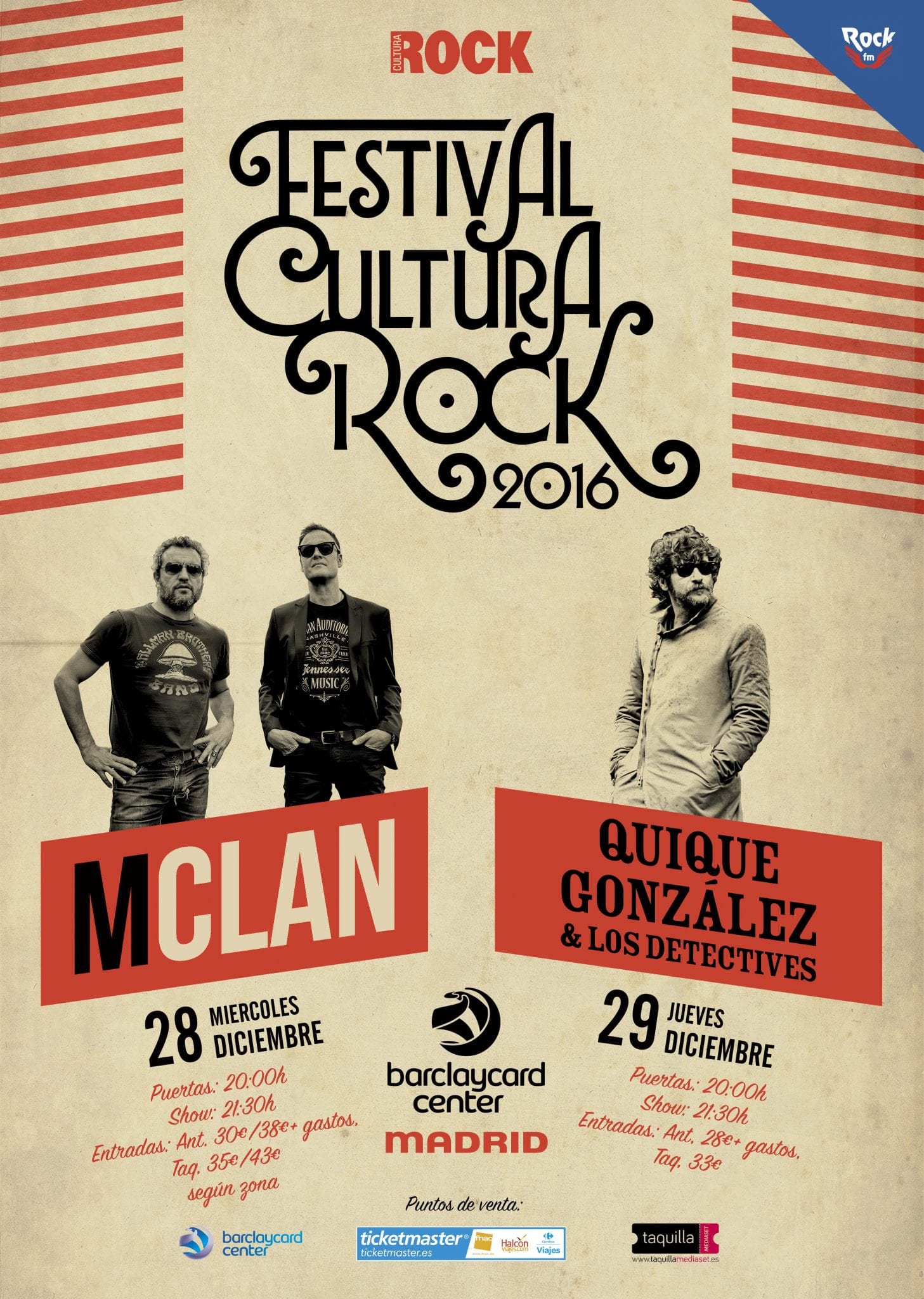 M Clan en la Jornada de apertura del Festival Cultura Rock