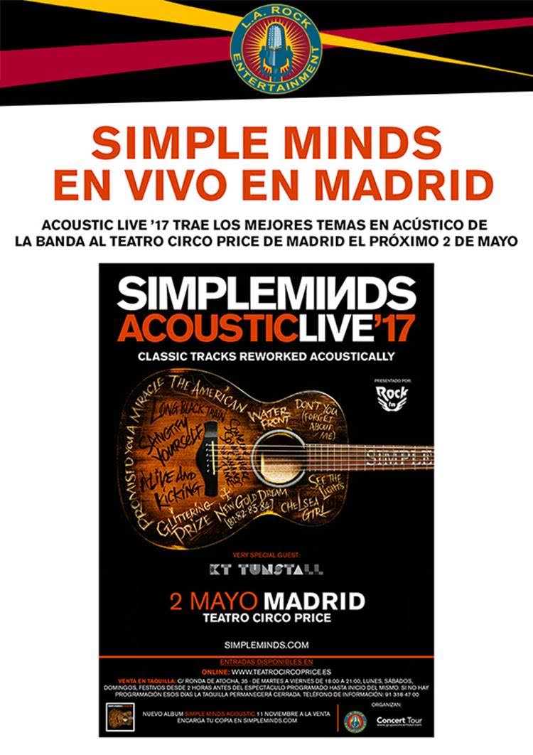 SIMPLE MINDS en Madrid en mayo