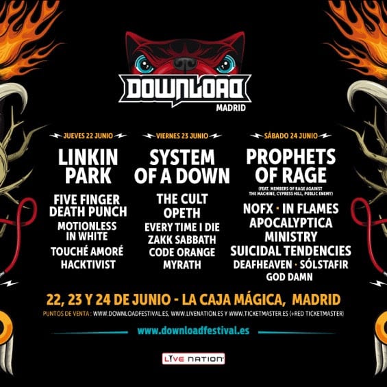 El DOWNLOAD FESTIVAL MADRID anuncia nuevas incorporaciones y la venta de entradas por día