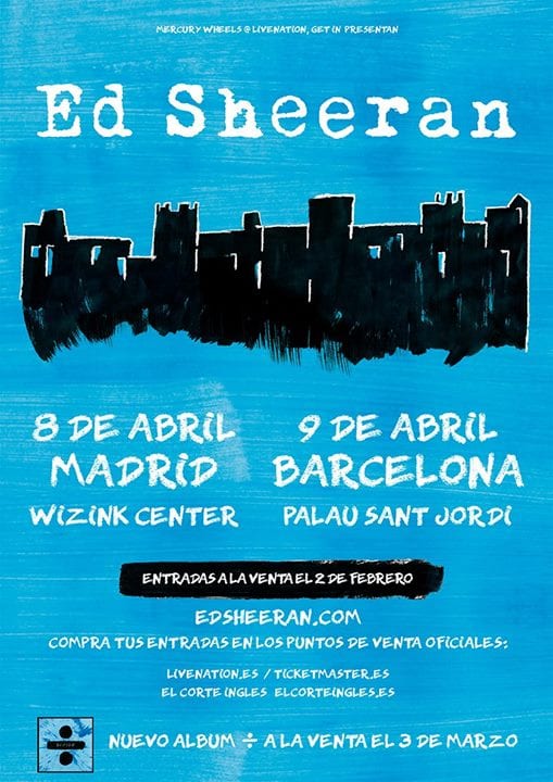 ED SHEERAN en Madrid y Barcelona en abril