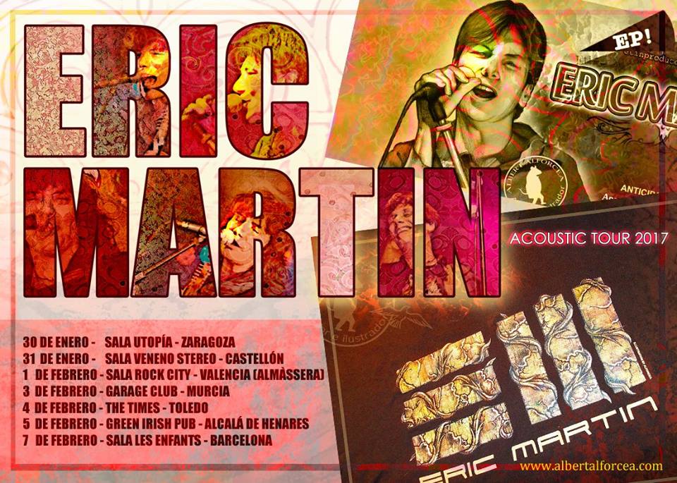Recordamos la ERIC MARTIN ACOUSTIC TOUR SPAIN de este mes