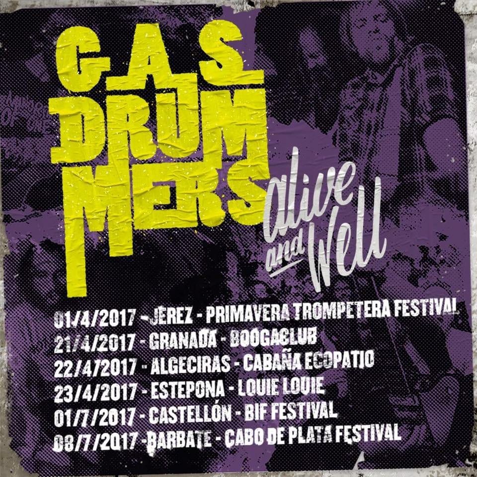G.A.S. DRUMMERS  anuncian nuevas fechas de su gira