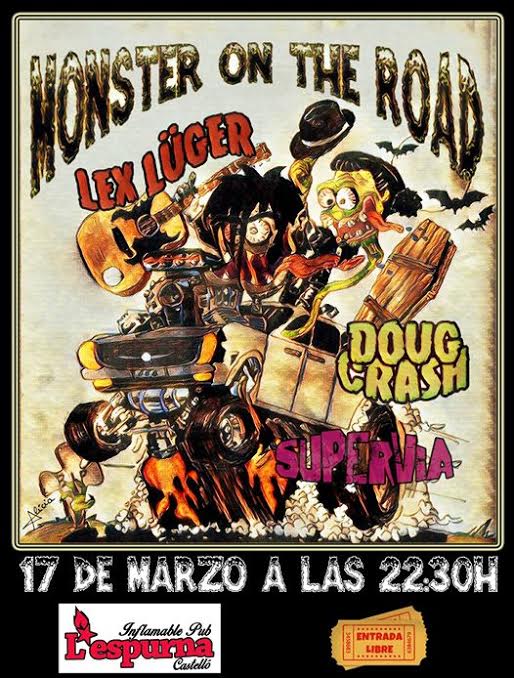Concierto acústico de Lex Lüger + Doug Crash + Supervía el viernes 17 de marzo en Castellón
