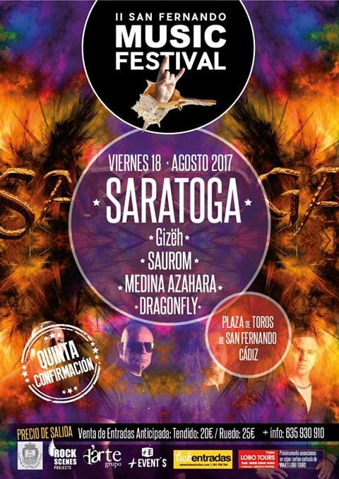 SARATOGA quinta confirmación de II SAN FERNANDO MUSIC FEST