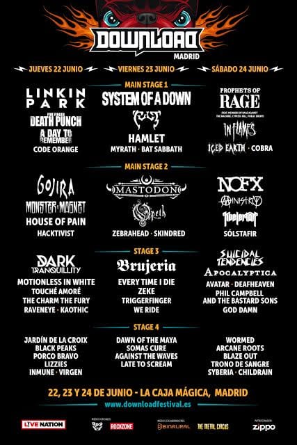 El Download Festival Madrid cierra su cartel