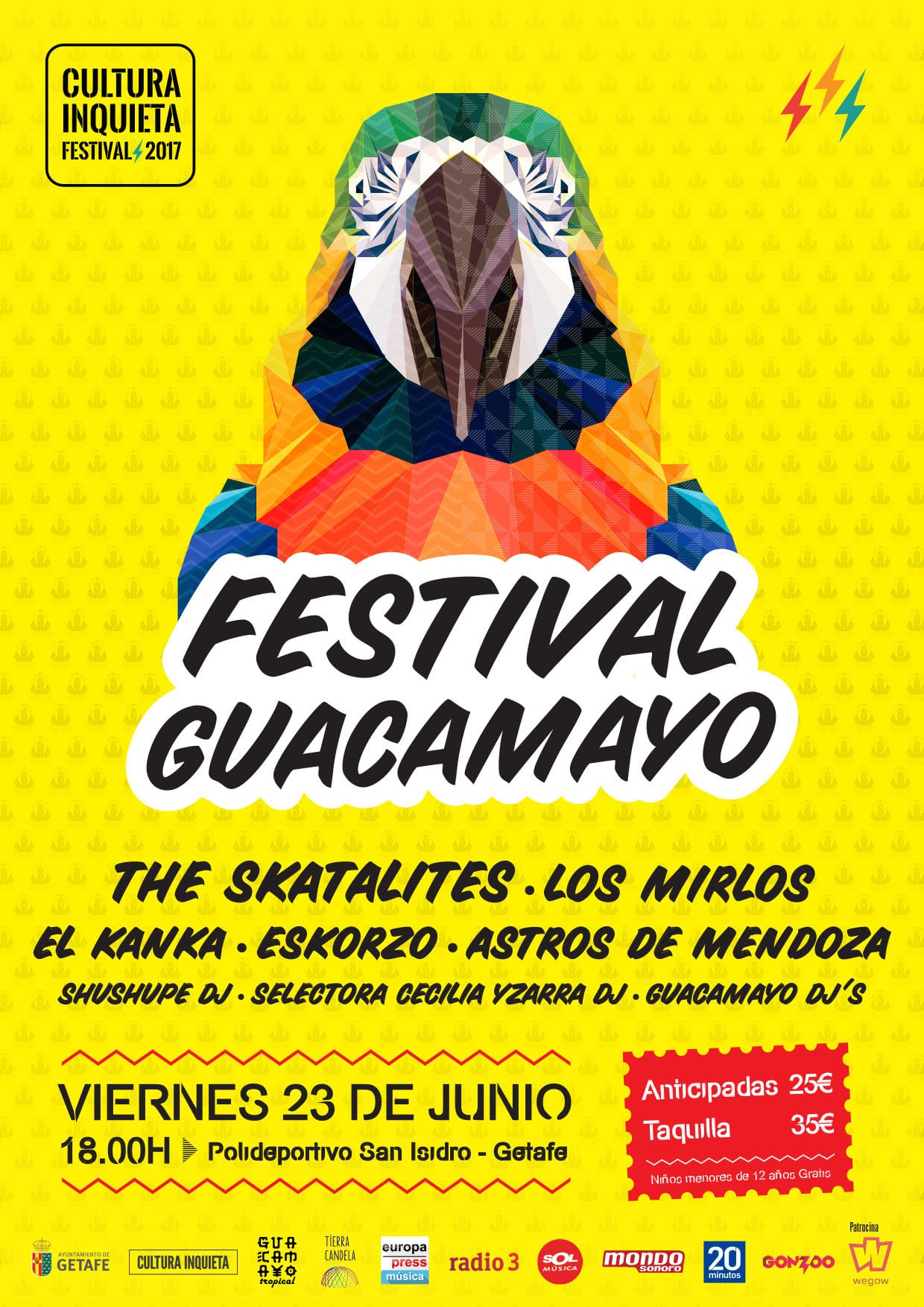 The Skatalites completa el Festival Guacamayo y queda cerrado así el cartel del Cultura Inquieta