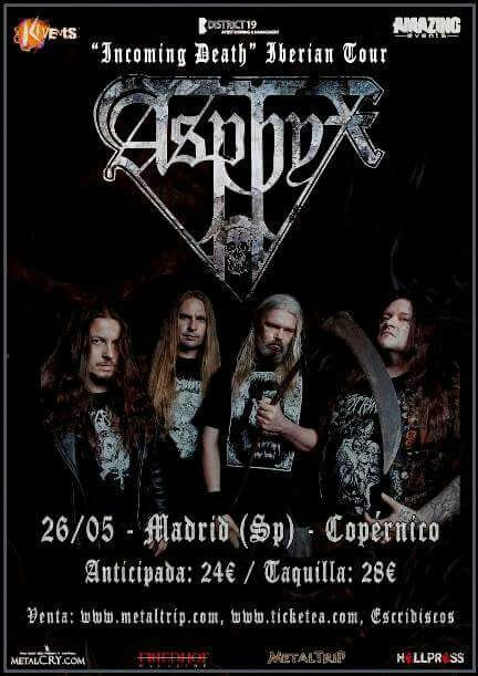 ASPHYX en Madrid en mayo