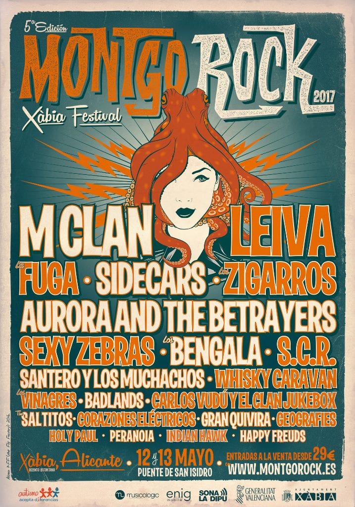 Cartel definitivo de Montgorock Xàbia Festival