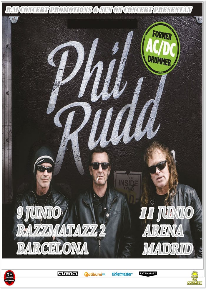 PHIL RUDD en Barcelona y Madrid en junio