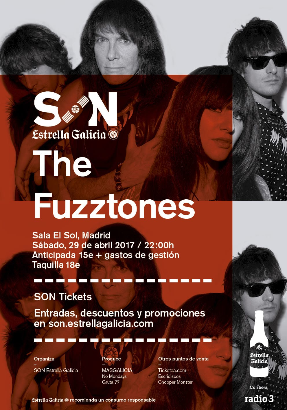 The Fuzztones en Madrid el sábado 29 de abril en El Sol