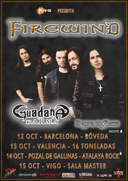 Raven’s Gate confirmados para acompañar a Firewind en su gira por España