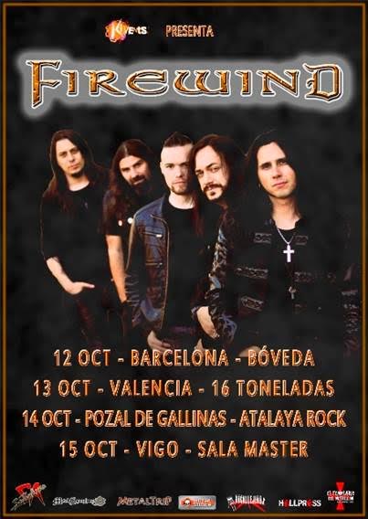 Firewind de gira por España en octubre