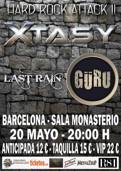 Hard Rock Attack !! – Este próximo sábado 20 de mayo en Barcelona