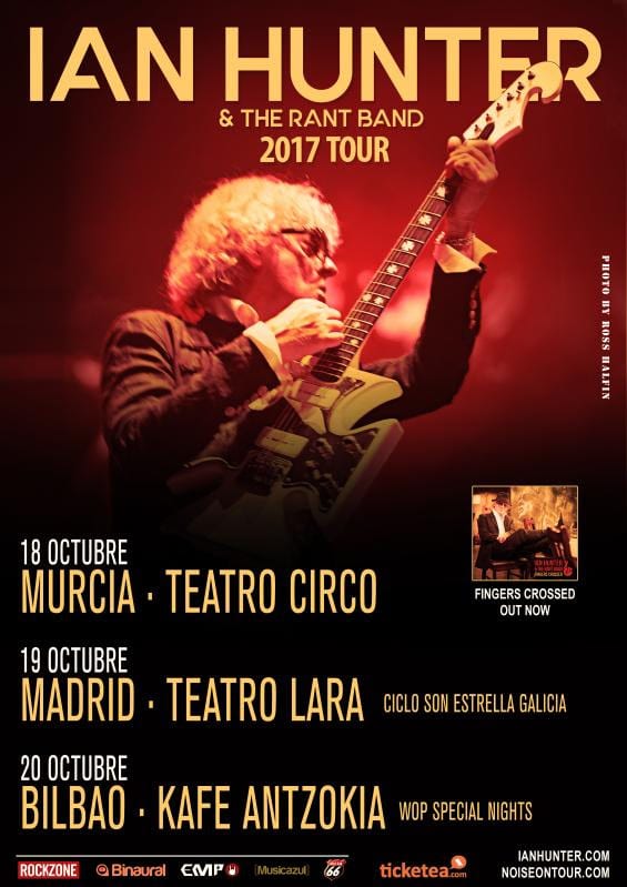 IAN HUNTER & THE RANT BAND de gira por España en octubre