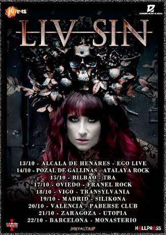 Liv Jagrell (Sister Sin) vuelve a en España con su nueva banda Liv Sin en octubre
