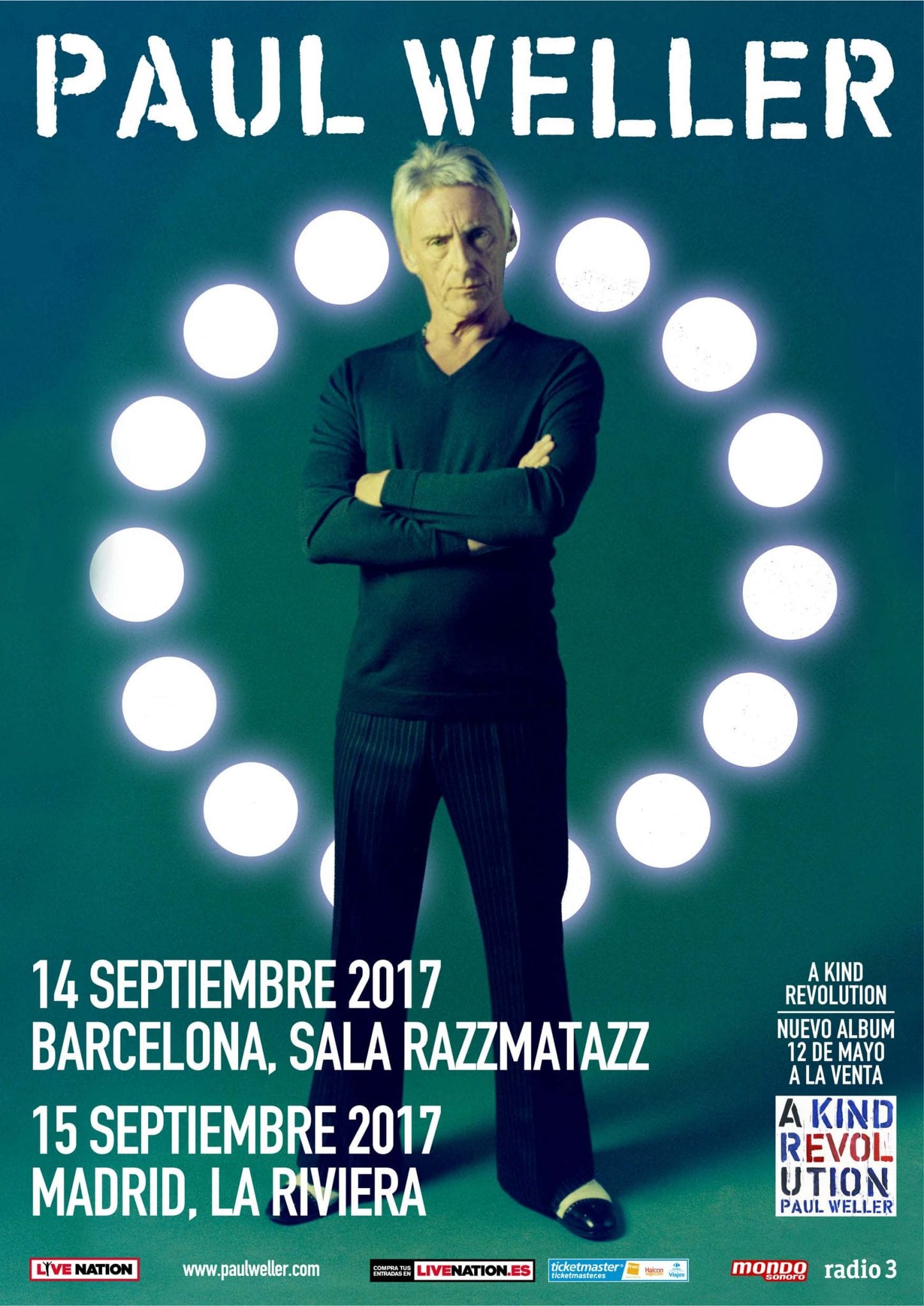 PAUL WELLER en Madrid y Barcelona en septiembre
