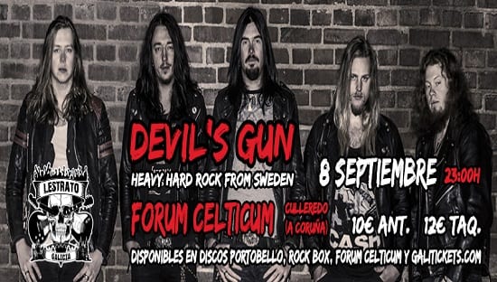 Devil’s Gun arrasarán en Culleredo (A Coruña) el 8 de septiembre de 2017