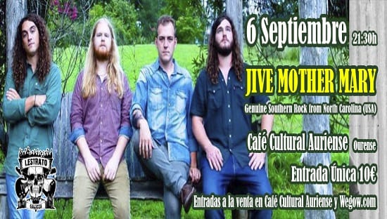 El rock sureño de JIVE MOTHER MARY, conquistará Ourense en su única fecha en Galicia
