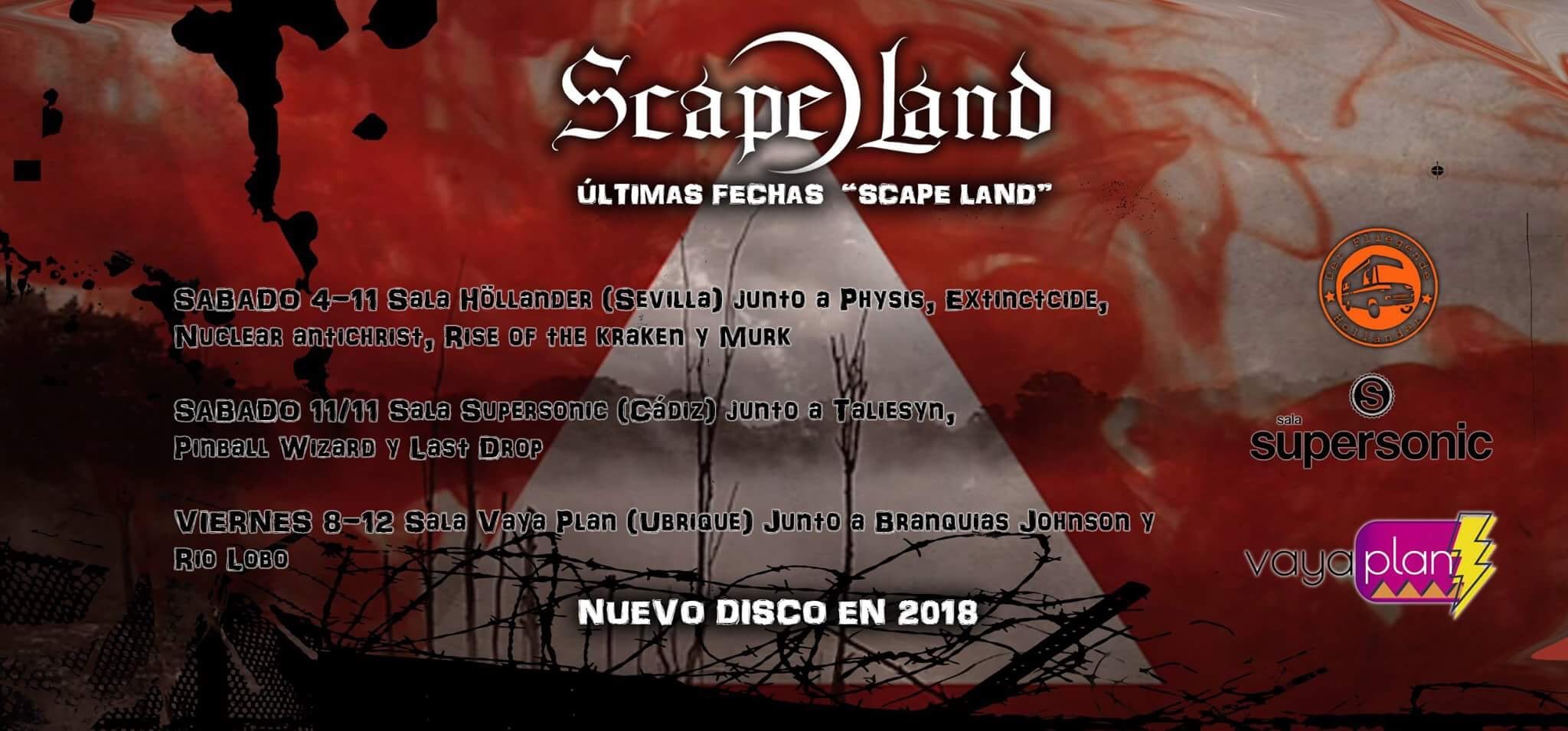 Scape land terminan presentación de su «Scape Land» y abren camino hacia un nuevo trabajo.