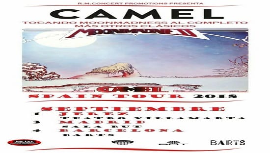 Camel en concierto los días 1, 3, y 4 en Jerez, Madrid y Barcelona