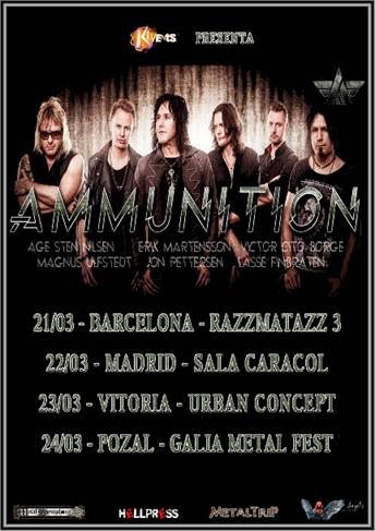 Ammunition, nueva fecha en Zaragoza y bandas invitadas