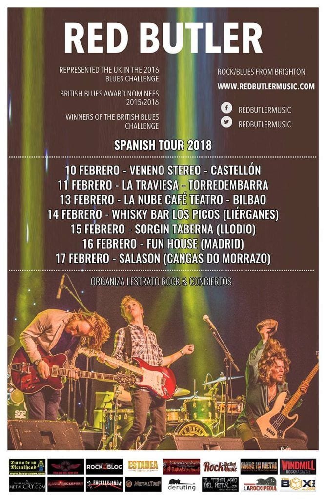 Inmienente inicio de la gira española de RED BUTLER