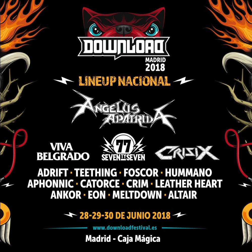 El Download Festival Madrid 2018 anuncia el cartel nacional