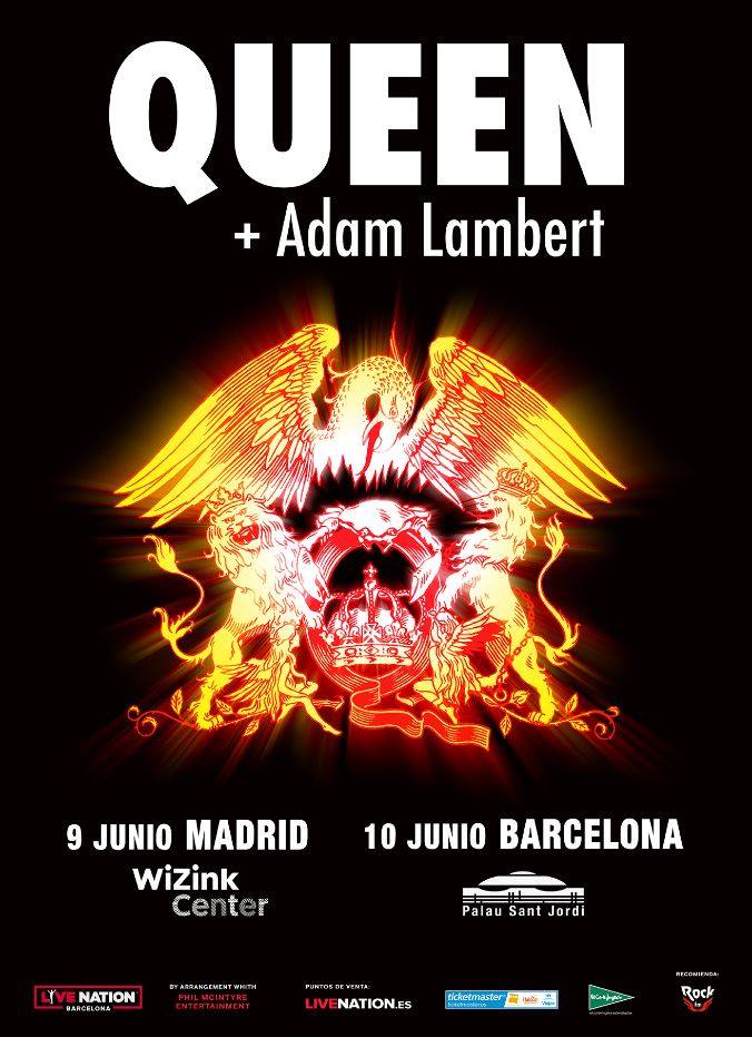 QUEEN + Adam Lambert  en Madrid y Barcelona en junio