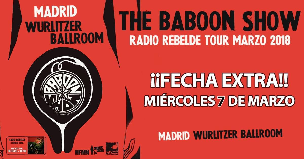 The Baboon Show agotan entradas en Madrid y sacan una nueva fecha para el día antes