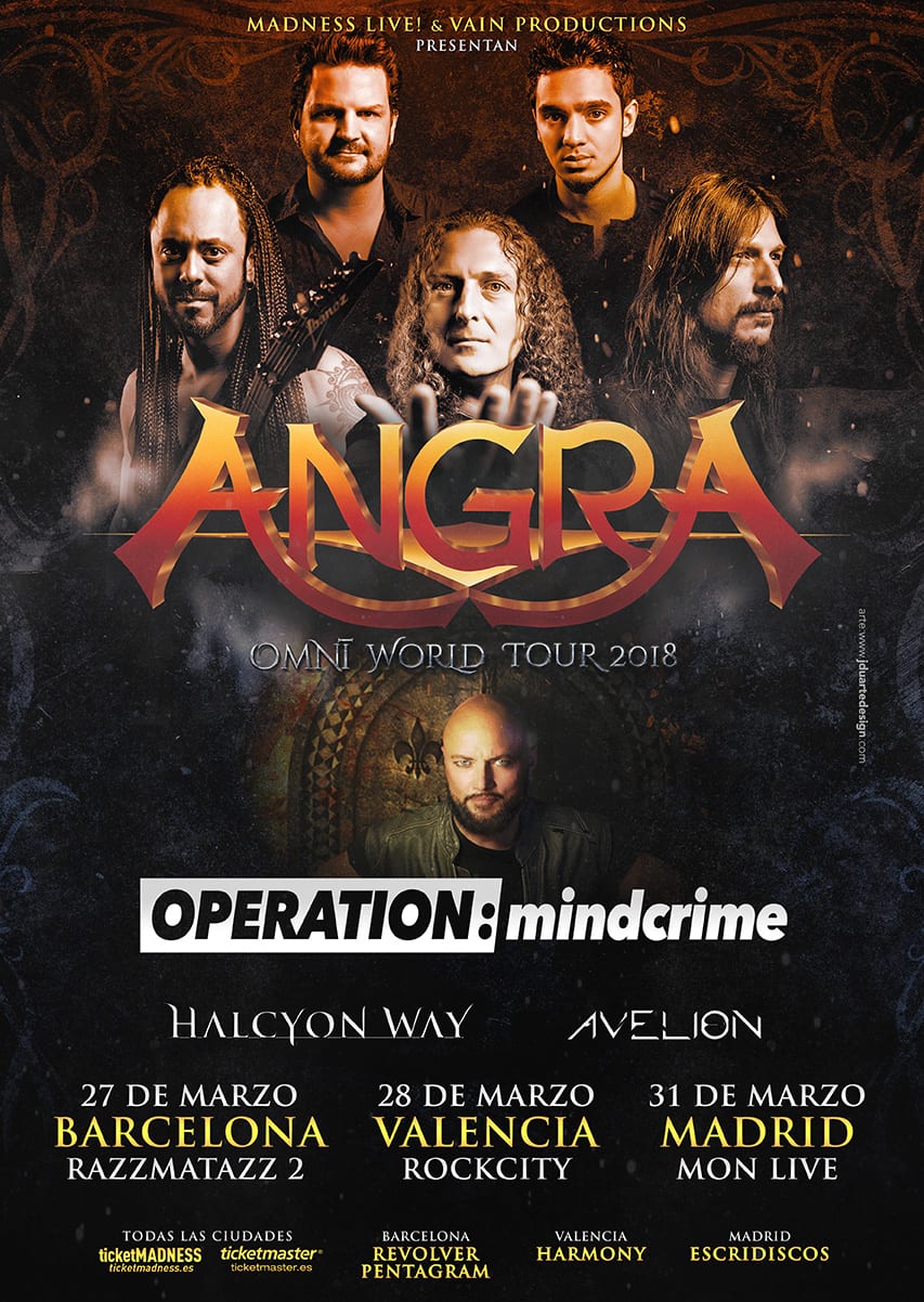 ANGRA + GEOFF TATE’s Operation Mindcrime de gira por España en marzo