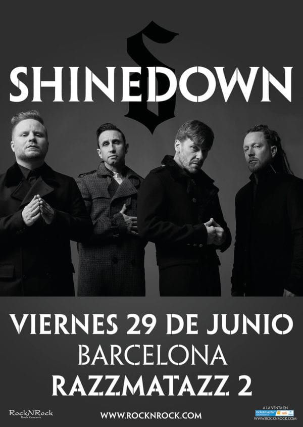 SHINEDOWN en Barcelona en junio
